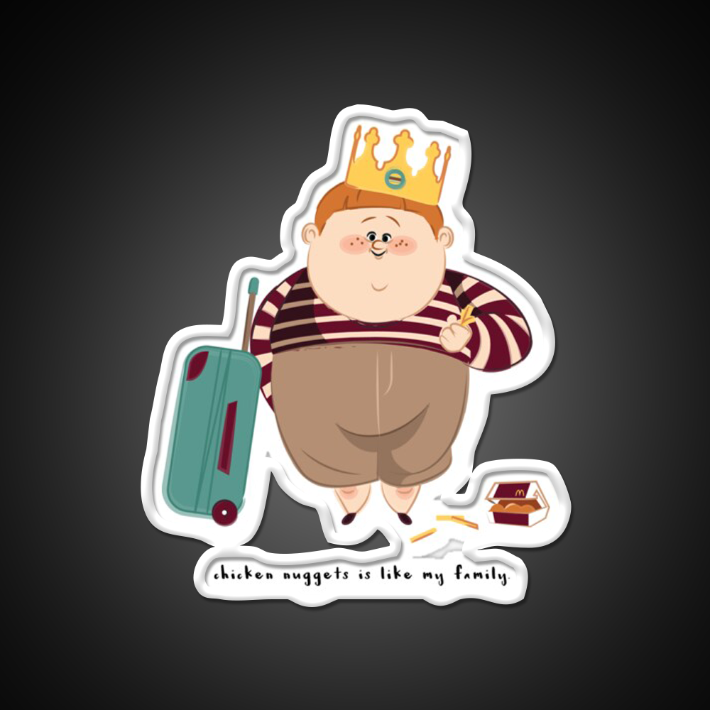 Chicken Nuggets Is Like My Family Fast Food Led Neon Sign For Burger Place Rgb Color