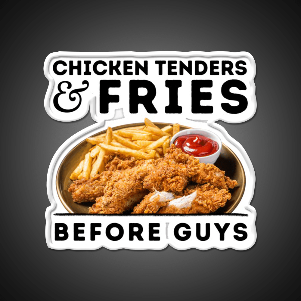 Chicken Tenders And Fries Before Guys Led Neon Sign For Burger Place Rgb Color - Shineneon