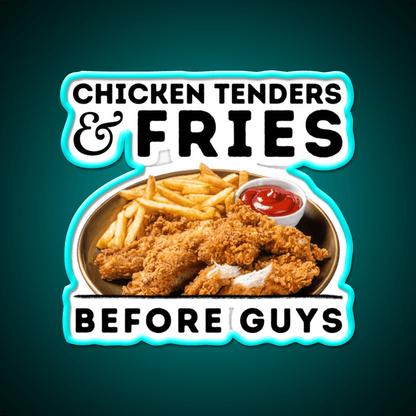 Chicken Tenders And Fries Before Guys Led Neon Sign For Burger Place Rgb Color - Shineneon