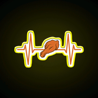 Chicken Wings Fast Food Led Neon Sign For Burger Place Rgb Color - Custom LED neon sign front view