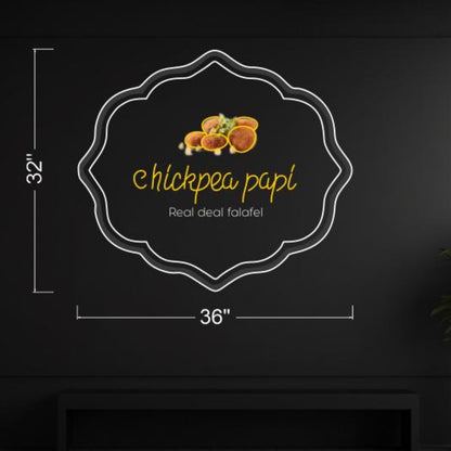 Chickpea Papi Roll Falafel Wrap Led Neon Sign For Restaurant Decor | Shineneon