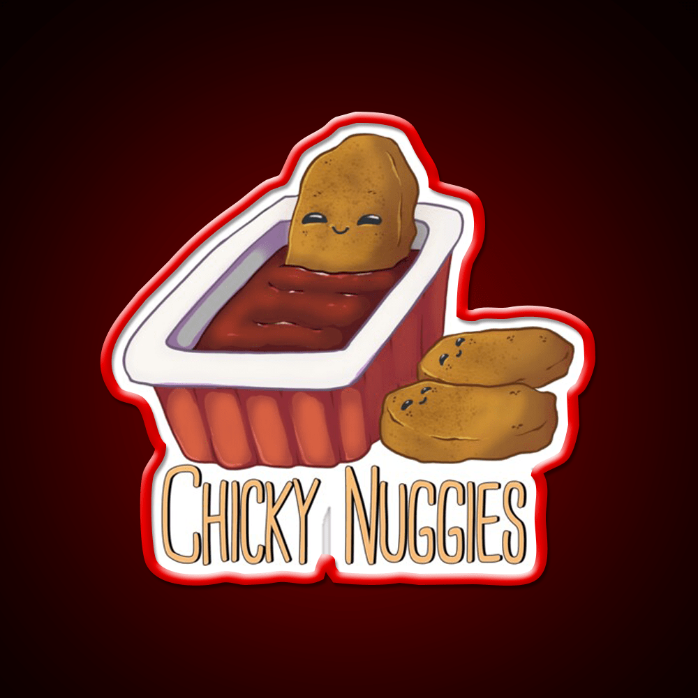 Chicky Nuggies Fast Food Led Neon Sign For Burger Place Rgb Color - Shineneon