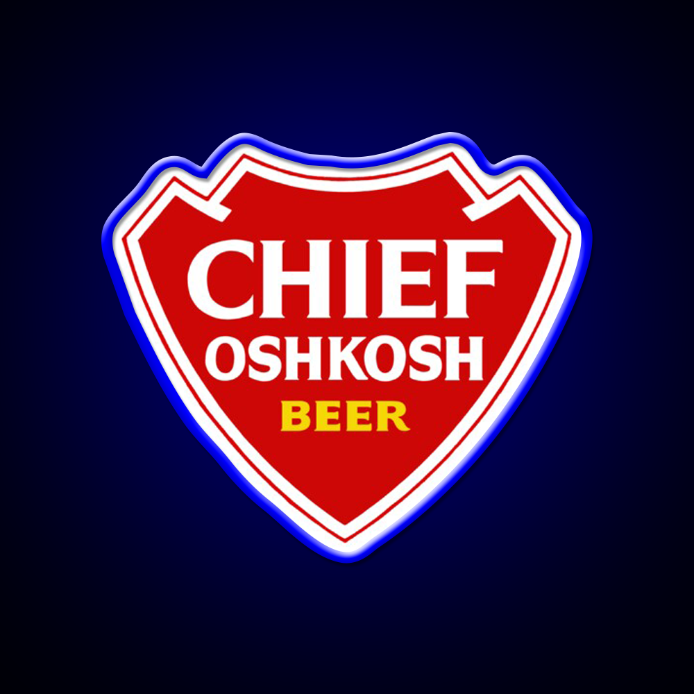 Chief Oshkosh 1970S Arrowhead Design Beer Bar Decor Led Neon Sign Rgb Color - LED neon sign view 5