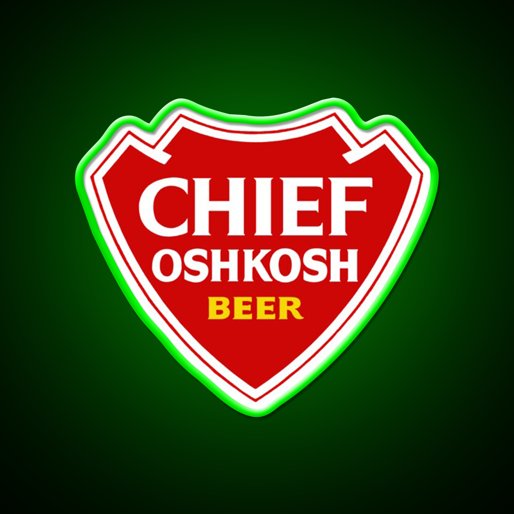 Chief Oshkosh 1970S Arrowhead Design Beer Bar Decor Led Neon Sign Rgb Color - LED neon sign view 8