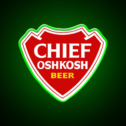 Chief Oshkosh 1970S Arrowhead Design Beer Bar Decor Led Neon Sign Rgb Color - LED neon sign view 8
