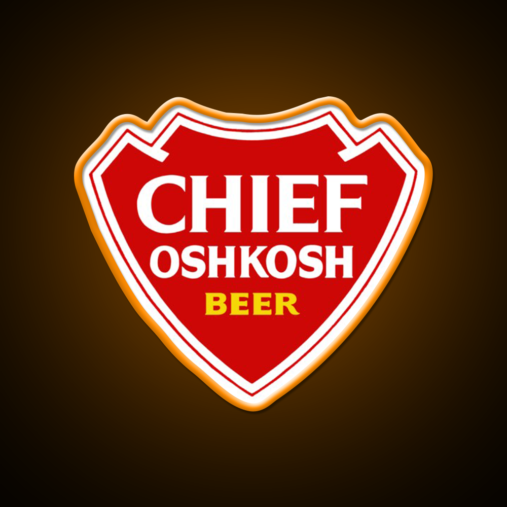 Chief Oshkosh 1970S Arrowhead Design Beer Bar Decor Led Neon Sign Rgb Color - LED neon sign view 6