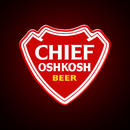 Chief Oshkosh 1970S Arrowhead Design Beer Bar Decor Led Neon Sign Rgb Color - LED neon sign view 10