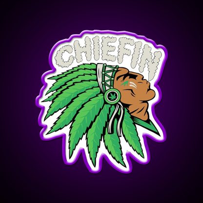 Chiefin Hemp Inspired Green Leaf Led Neon Sign 420 Neon Decor Rgb Color - Shineneon