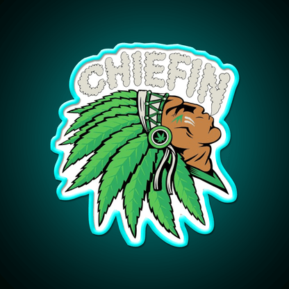 Chiefin Hemp Inspired Green Leaf Led Neon Sign 420 Neon Decor Rgb Color - Shineneon