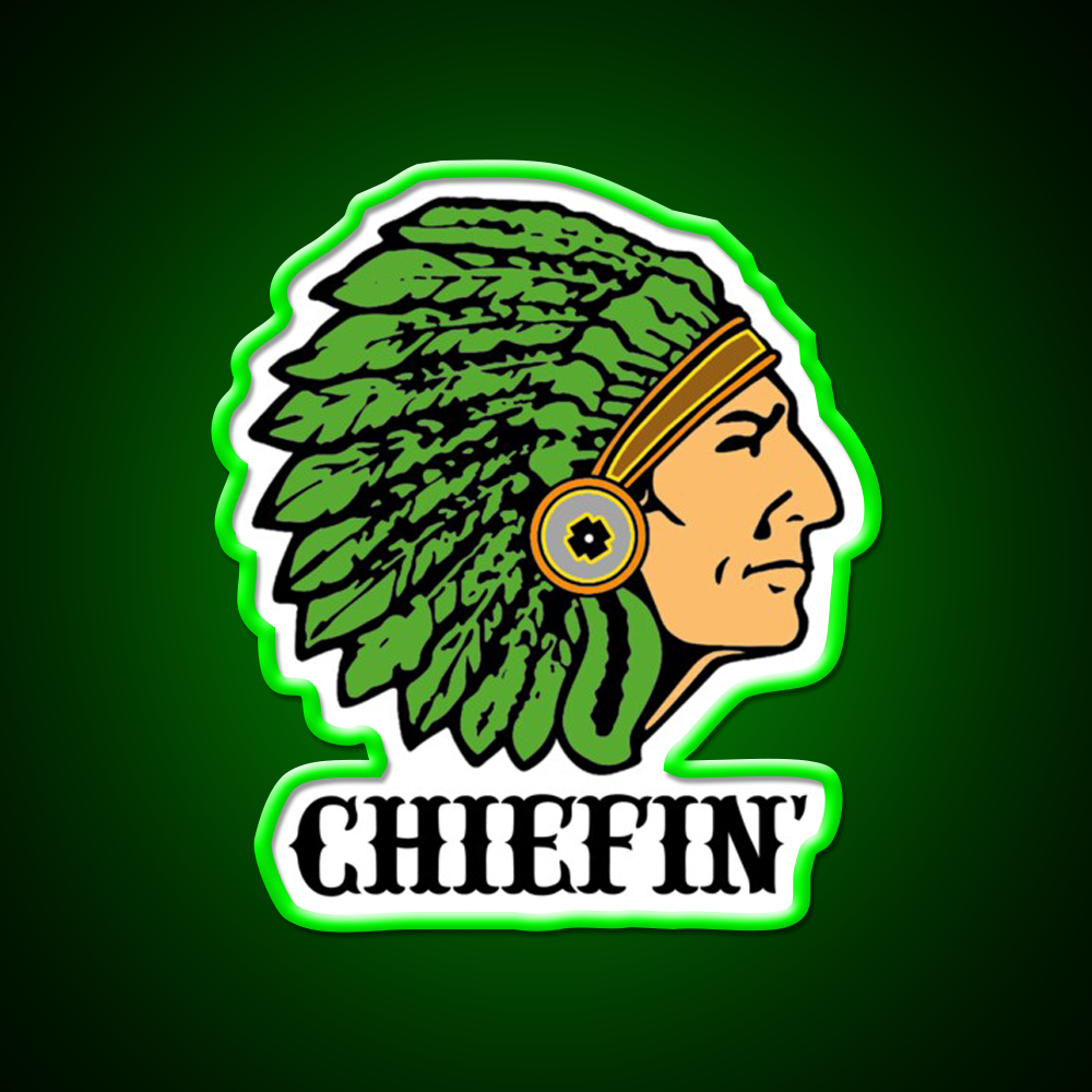 Chiefin Hemp Inspired Green Leaf Led Neon Sign Rgb Color - LED neon sign view 8
