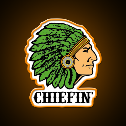 Chiefin Hemp Inspired Green Leaf Led Neon Sign Rgb Color - LED neon sign view 6