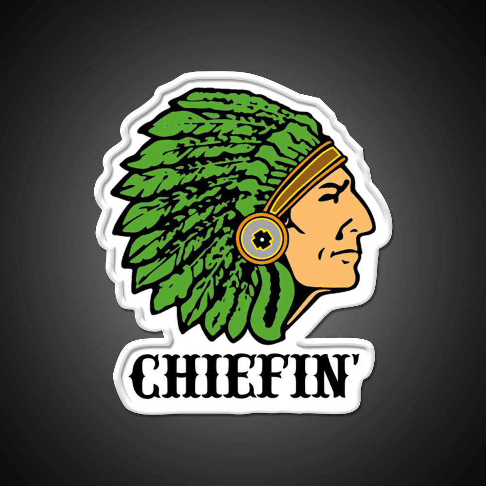 Chiefin Hemp Inspired Green Leaf Led Neon Sign Rgb Color - Shineneon