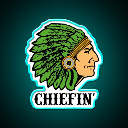 Chiefin Hemp Inspired Green Leaf Led Neon Sign Rgb Color - Shineneon