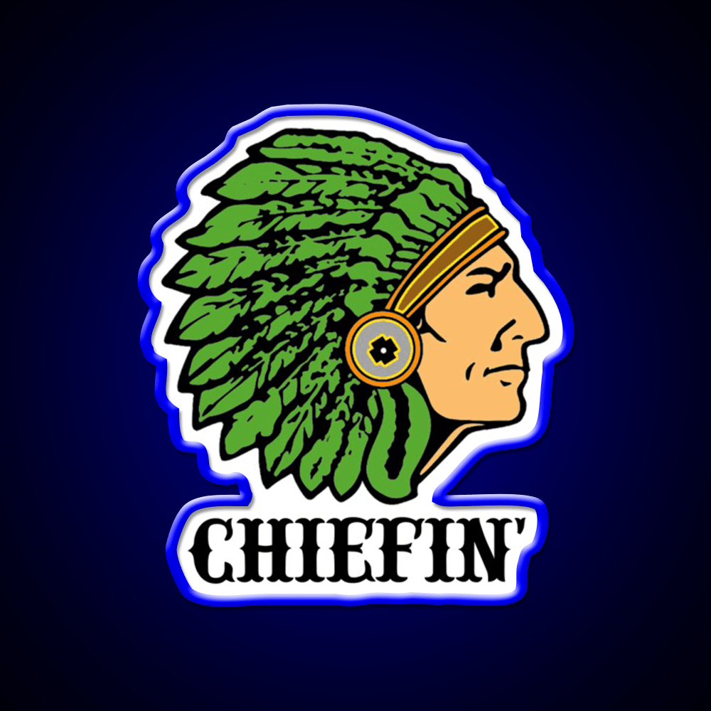 Chiefin Hemp Inspired Green Leaf Led Neon Sign Rgb Color - Shineneon