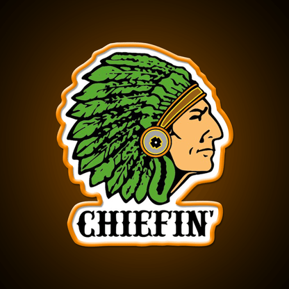 Chiefin Hemp Inspired Green Leaf Led Neon Sign Rgb Color - Shineneon