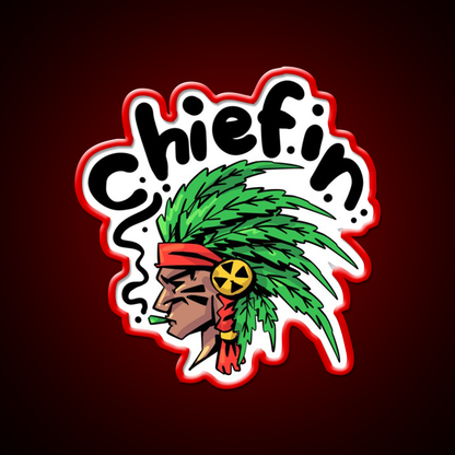 Chiefin Weed Native Hemp Inspired Green Leaf Led Neon Sign 420 Neon Decor Rgb Color - LED neon sign view 10