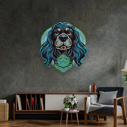 Chihuahua Dog Blue Green Orange Uv Printed Led Neon Sign For Wall Art Decor | Shineneon