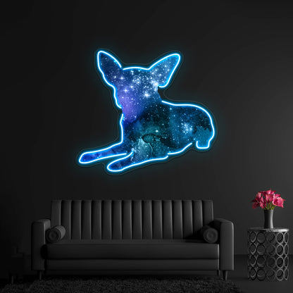 Chihuahua Dog Silhouette Art Wall Artwork Neon Signs