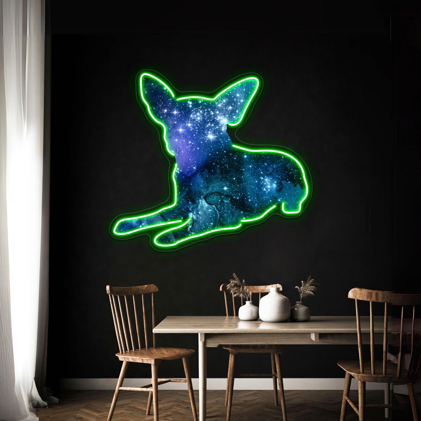 Chihuahua Dog Silhouette Art Wall Artwork Neon Signs