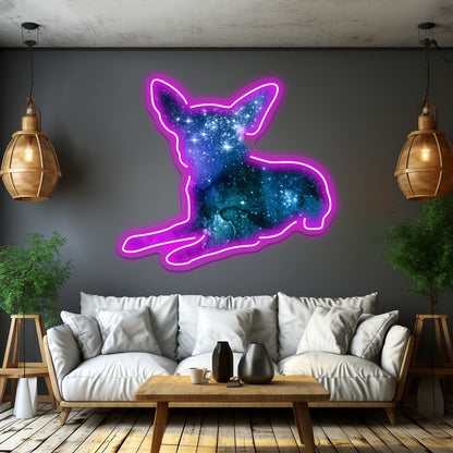 Chihuahua Dog Silhouette Art Wall Artwork Neon Signs