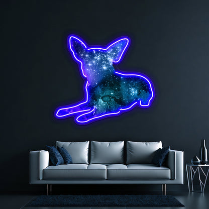 Chihuahua Dog Silhouette Art Wall Artwork Neon Signs