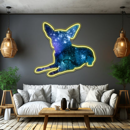 Chihuahua Dog Silhouette Art Wall Artwork Neon Signs