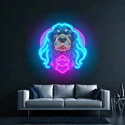 Chihuahua Pop Artwork Business Neon Sign