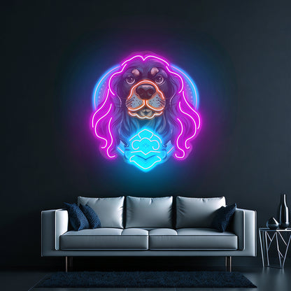Chihuahua Pop Artwork Business Neon Sign