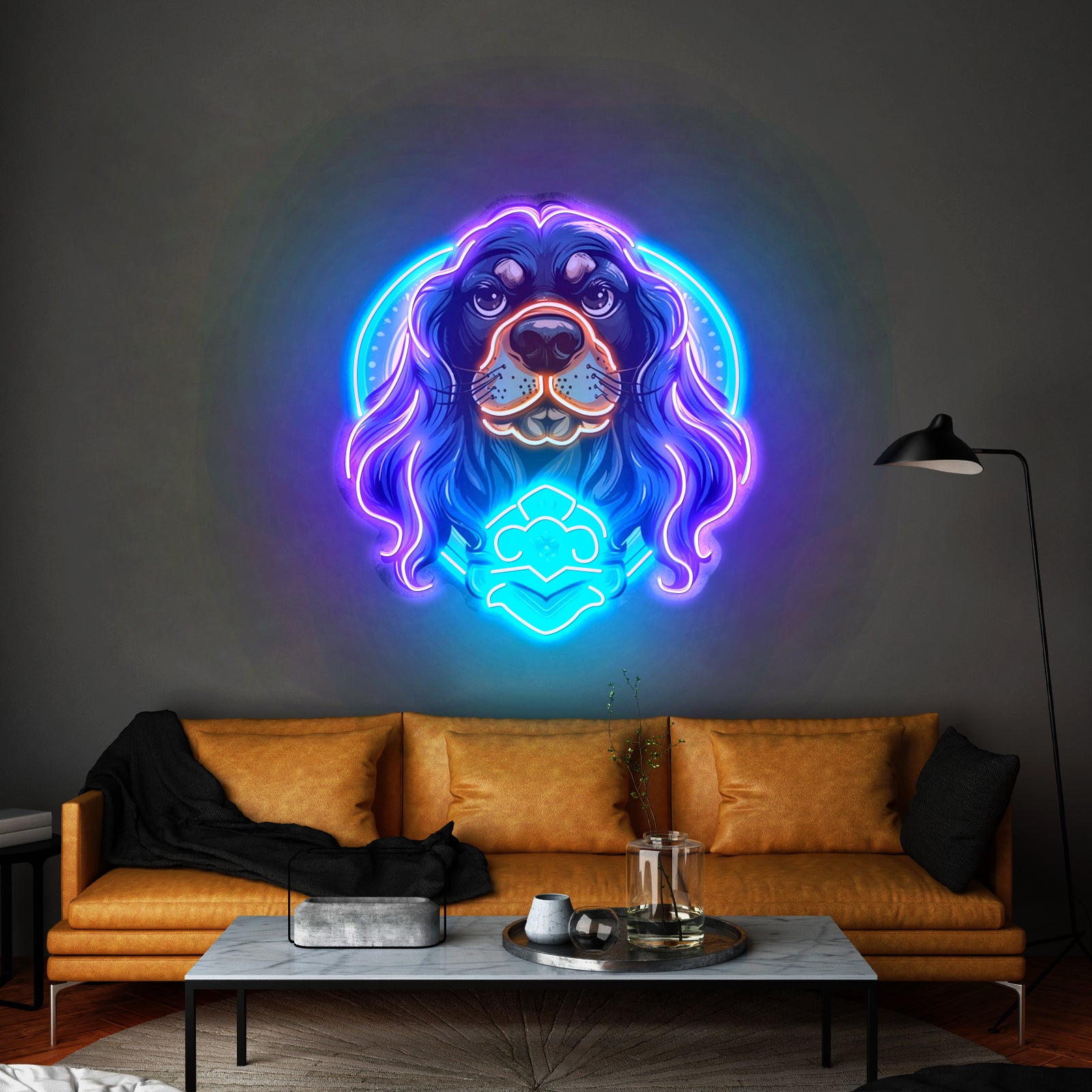 Chihuahua Pop Artwork Business Neon Sign