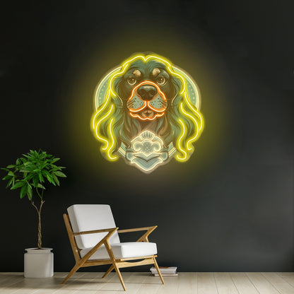 Chihuahua Pop Artwork Business Neon Sign