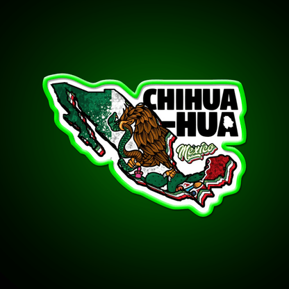 Chihuahua Map Of Mexico Party Drink Tequila Led Neon Sign Rgb Color - Shineneon