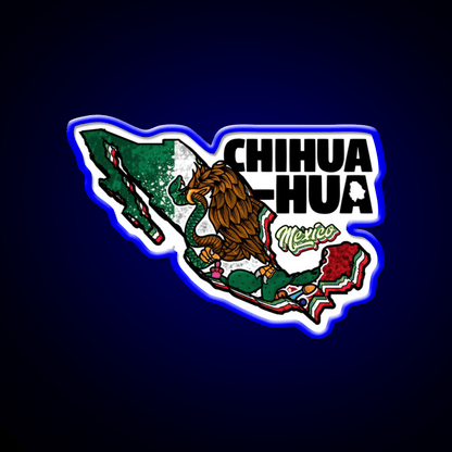 Chihuahua Map Of Mexico Party Drink Tequila Led Neon Sign Rgb Color - Shineneon