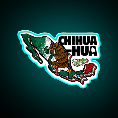 Chihuahua Map Of Mexico Party Drink Tequila Led Neon Sign Rgb Color - Shineneon