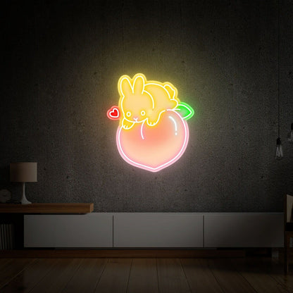 Childrens Bedroom And Playtime Peach Led Uv Led Neon Sign - Shineneon