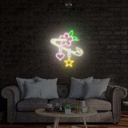 Childs Birthday Bash Spongebob Flower In Fob Led Neon Sign - Shineneon