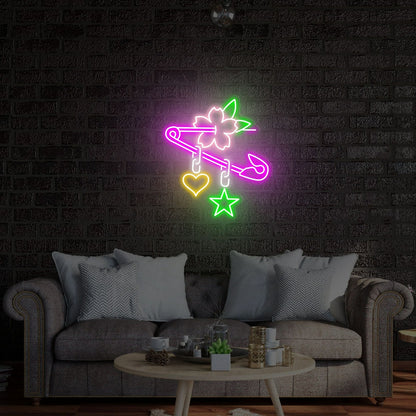 Childs Birthday Bash Spongebob Flower In Fob Led Neon Sign | Shineneon
