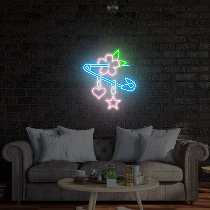 Childs Birthday Bash Spongebob Flower In Fob Led Neon Sign - Shineneon