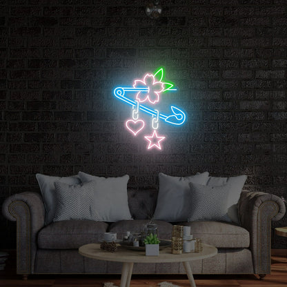 Childs Birthday Bash Spongebob Flower In Fob Led Neon Sign | Shineneon