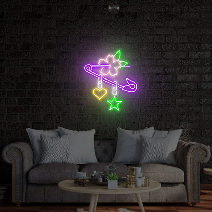 Childs Birthday Bash Spongebob Flower In Fob Led Neon Sign | Shineneon