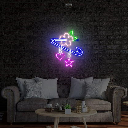 Childs Birthday Bash Spongebob Flower In Fob Led Neon Sign - Shineneon