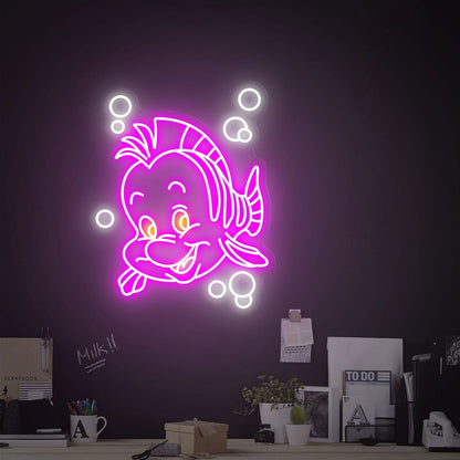 Childs Party Finding Dory Little Mermaid Fish Led Neon Sign - Shineneon