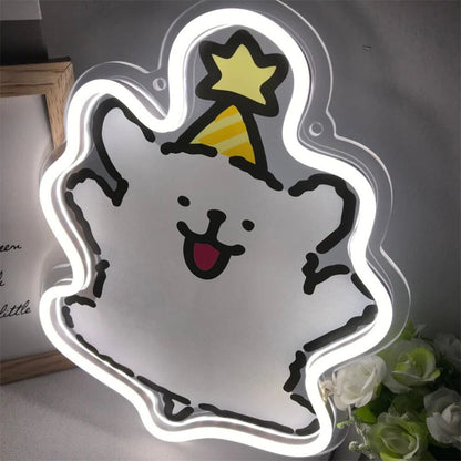 Childs Room Adorable Line Puppy Cartoon Mini Led Neon Sign - Shineneon