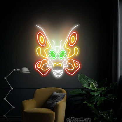 Childs Room Play Area Mothra Led Neon Sign Wall Decor - Shineneon