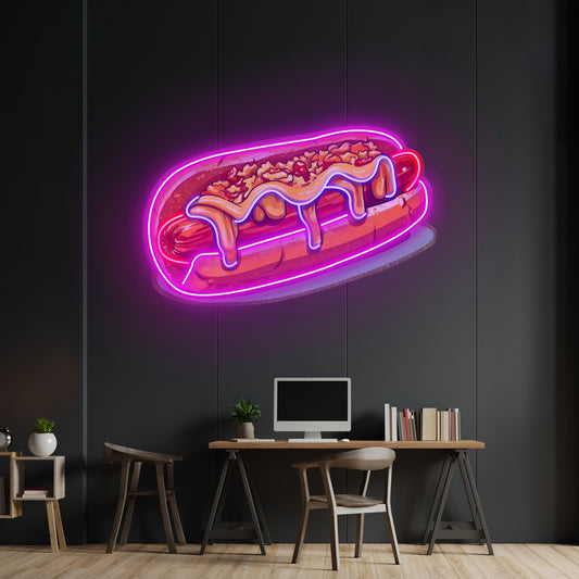 Chili Cheese Dog Led Neon Sign Light Custom Led Signs