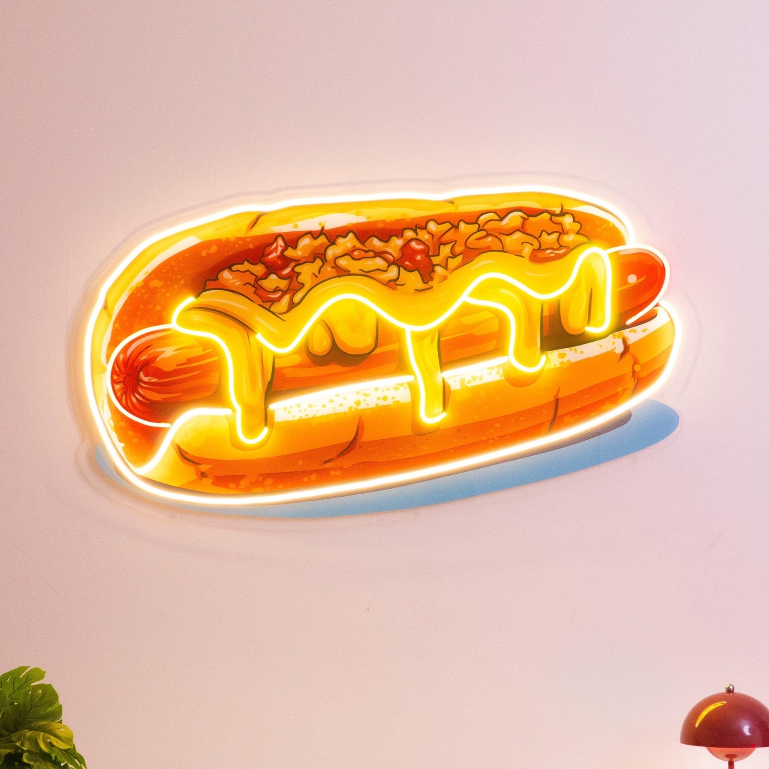 Chili Cheese Dog Uv Printed Led Neon Sign Light Pop Art | Shineneon