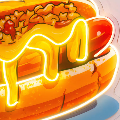 Chili Cheese Dog Uv Printed Led Neon Sign Light Pop Art | Shineneon