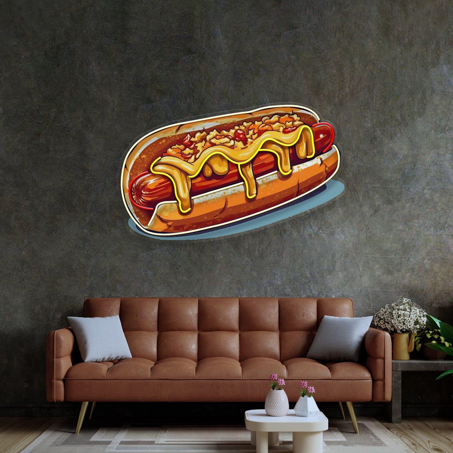 Chili Cheese Dog Uv Printed Led Neon Sign Light Pop Art | Shineneon