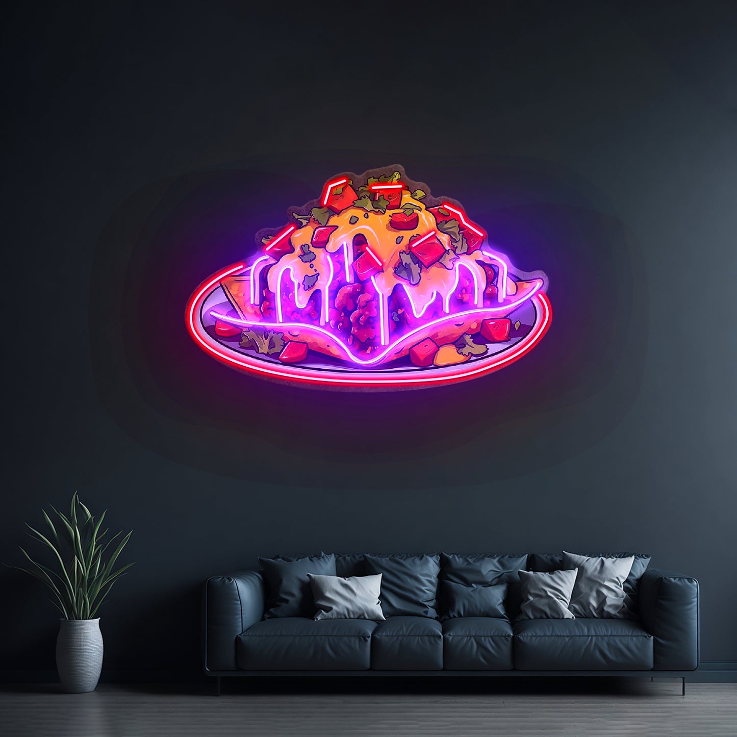 Chili Cheese Nachos Led Neon Sign Light Custom Led Signs