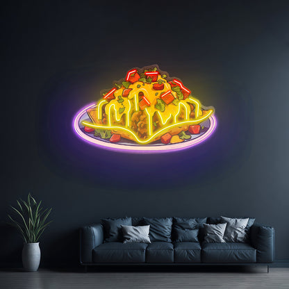 Chili Cheese Nachos Led Neon Sign Light Custom Led Signs