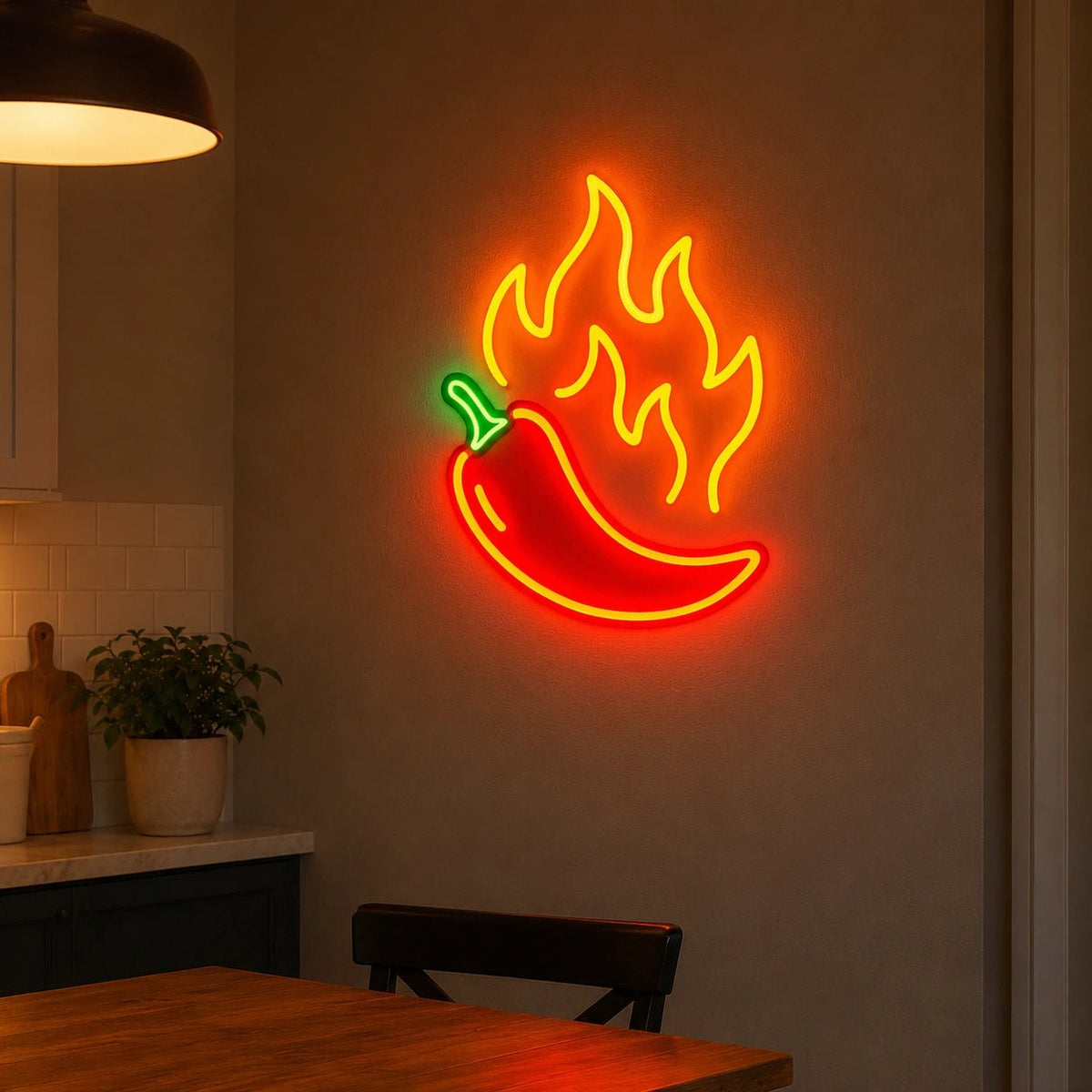 Chili Pepper Flames LED Neon Sign - Shineneon